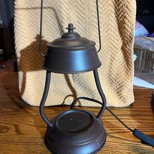 Lantern Style Candle Warmer Lamp Brown (Candle Not Included)